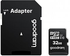 Карта пам'яті GOODRAM MicroSDHC 32GB UHS-I Class 10 + SD-adapter (M1AA-0320R12)