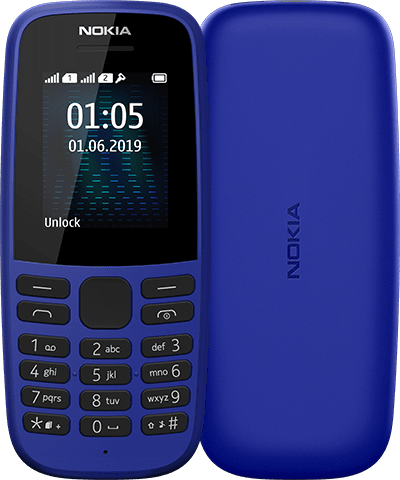 Купить Мобільний телефон Nokia 105 TA-1174 Dual Sim 2019 Blue в магазине vsesvit.shop
