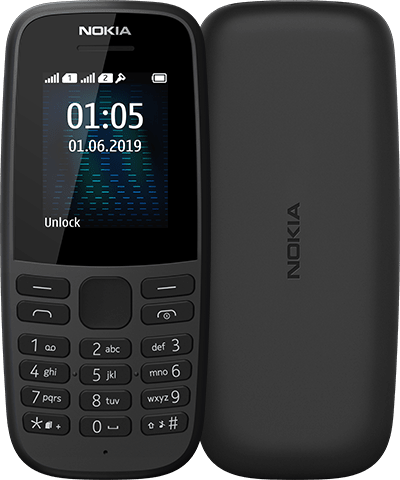 Купить Мобільний телефон Nokia 105 TA-1174 Dual Sim 2019 Black в магазине vsesvit.shop