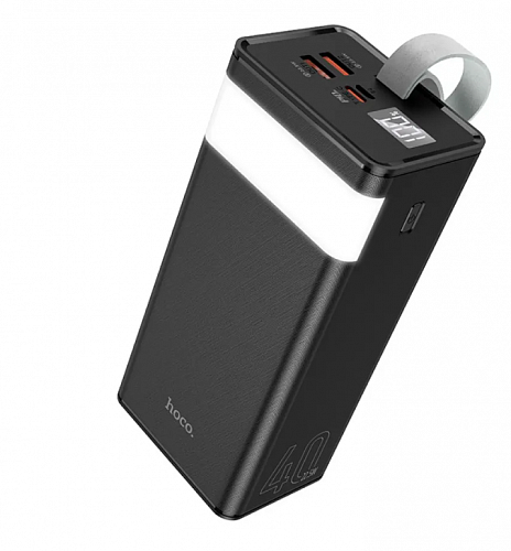 Купить Power Bank HOCO J86 Powermaster fully compatible PD20W/QC/LCD/Lamp 40000 mAh Black в магазине vsesvit.shop