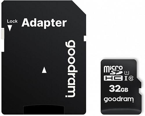 Купить Карта пам'яті GOODRAM MicroSDHC 32GB UHS-I Class 10 + SD-adapter (M1AA-0320R12) в магазине vsesvit.shop