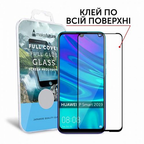 Купить Захисне скло MakeFuture для Huawei P Smart 2019 Full Glue, 0.33мм (MGFCFG-HUPS19) в магазине vsesvit.shop
