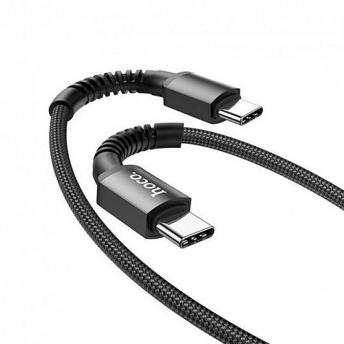 Купить Кабель HOCO U126 Lantern 100W charging data cable Type-C to Type-C 1.2m Black в магазине vsesvit.shop
