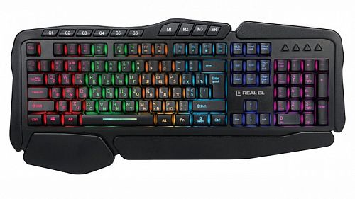 Купить Клавіатура REAL-EL Gaming 8900 RGB Macro black USB в магазине vsesvit.shop