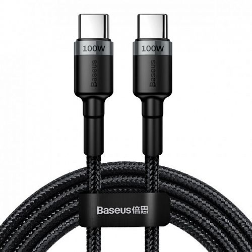 Купить Кабель BASEUS Cafule PD2.0 100W Type-C For Type-C cable (20V 5A) 2m Gray+Black (CATKLF-ALG1) в магазине vsesvit.shop