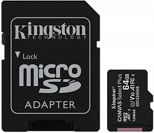 Карта пам'яті KINGSTON MicroSDXC 64GB UHS-I/U3 Class 10 Canvas Go! Plus R170/W70MB/s + SD-адаптер (SDCG3/64GB) каталог товаров