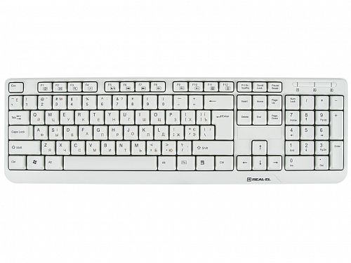 Купить Клавіатура REAL-EL Standard 500 USB UAH white в магазине vsesvit.shop
