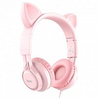 Навушники HOCO W36 Cat ear Pink каталог товаров