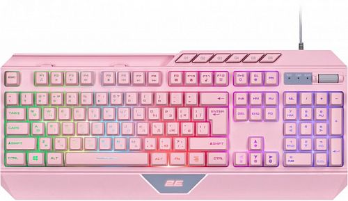 Купить Клавіатура 2E Gaming KG315 RGB USB Pink Ukr (2E-KG315UPK) в магазине vsesvit.shop