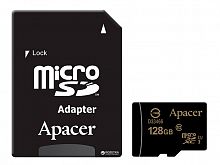 Карта пам'яті APACER MicroSDXC 128GB UHS-I Class 10 + SD adapter (AP128GMCSX10U1-R) каталог товаров