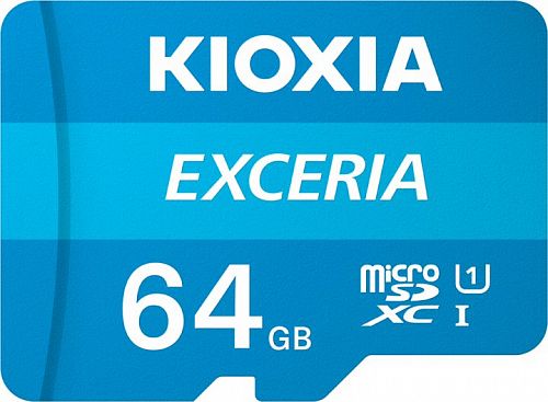 Купить Карта пам'яті KIOXIA MicroSDXC 64GB UHS-I Class 10 Exceria R100MB/s (LMEX1L064GG2) + SD-адаптер в магазине vsesvit.shop