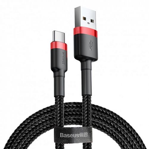 Купить Кабель BASEUS PD кабель Cafule PD2.0 100W Type-C For Type-C cable (20V 5A)2m Red+Black (CATKLF-AL91) в магазине vsesvit.shop