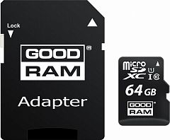 Карта пам'яті GOODRAM MicroSDXC 64GB UHS-I Class 10  + SD-adapter (M1AA-0640R12)