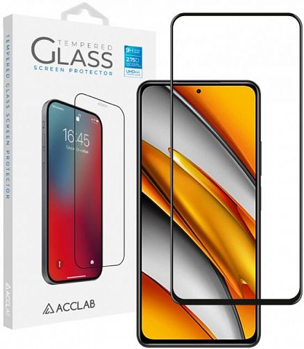 Купить Захисне скло Xiaomi Poco F3 Black ACCLAB Full Glue (1283126511868) в магазине vsesvit.shop