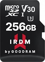 Карта пам'яті GOODRAM MicroSDXC 256GB UHS-I/U3 Class 10 IRDM + SD-адаптер R100/W70MB/s (IR-M3AA-2560R12) каталог товаров