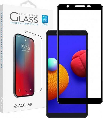 Купить Захисне скло Color glass 9Н Full Glue Samsung A01 Core (A013) black в магазине vsesvit.shop