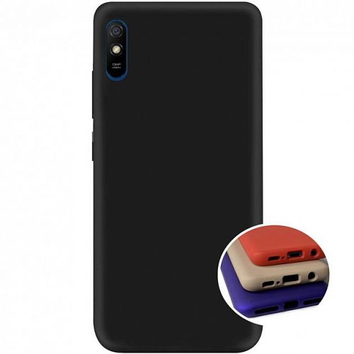 Купить Накладка Silicone Case Full for Xiaomi Redmi 9a Black в магазине vsesvit.shop
