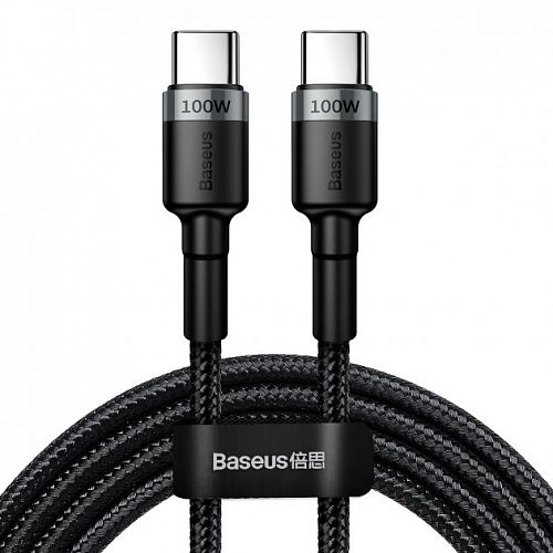 Купить Кабель BASEUS Cafule PD2.0 100W Type-C For Type-C cable (20V 5A) 2m Red+Black (CATKLF-AL91) в магазине vsesvit.shop