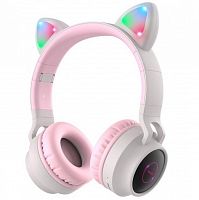 Навушники HOCO W27 CAT EAR Wireless headphones Pink&Grey каталог товаров